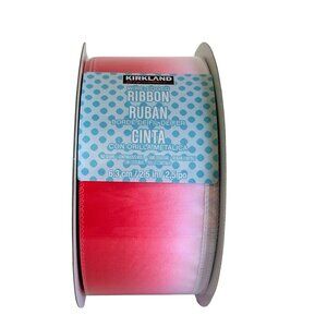 Kirkland Signature Wire-Edged Ribbon ~ Ombre Pink 2.5 in x 50 yd